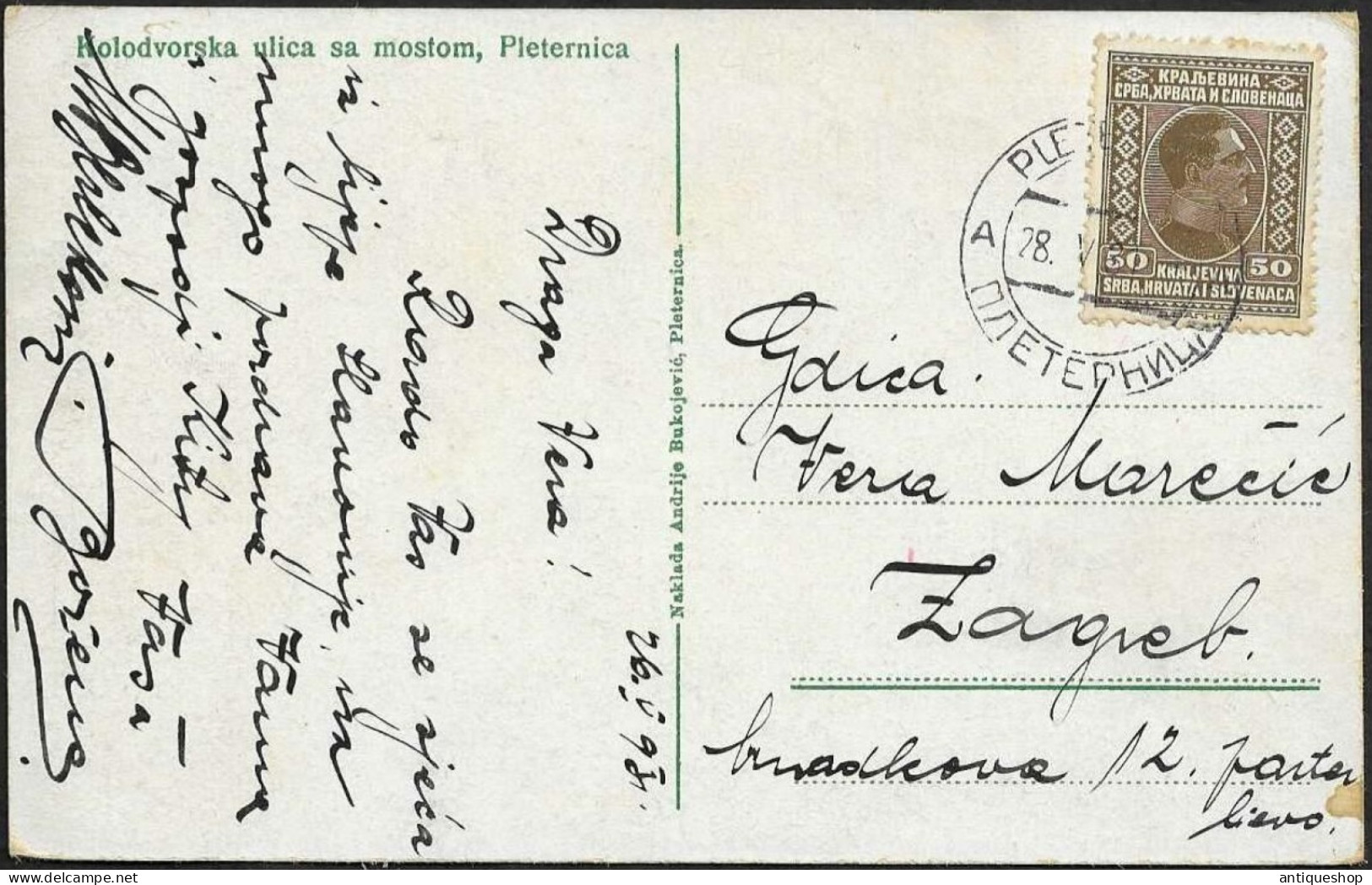 Croatia-----Pleternica-----old Postcard - Croacia