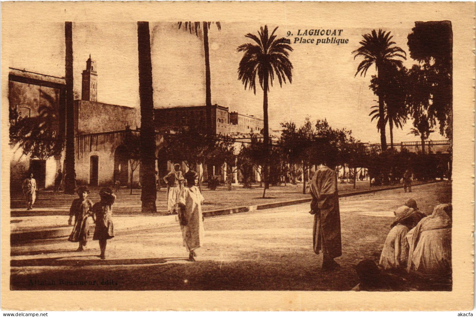 CPA AK LAGHOUAT La Place Publique ALGERIA (1388577) - Laghouat