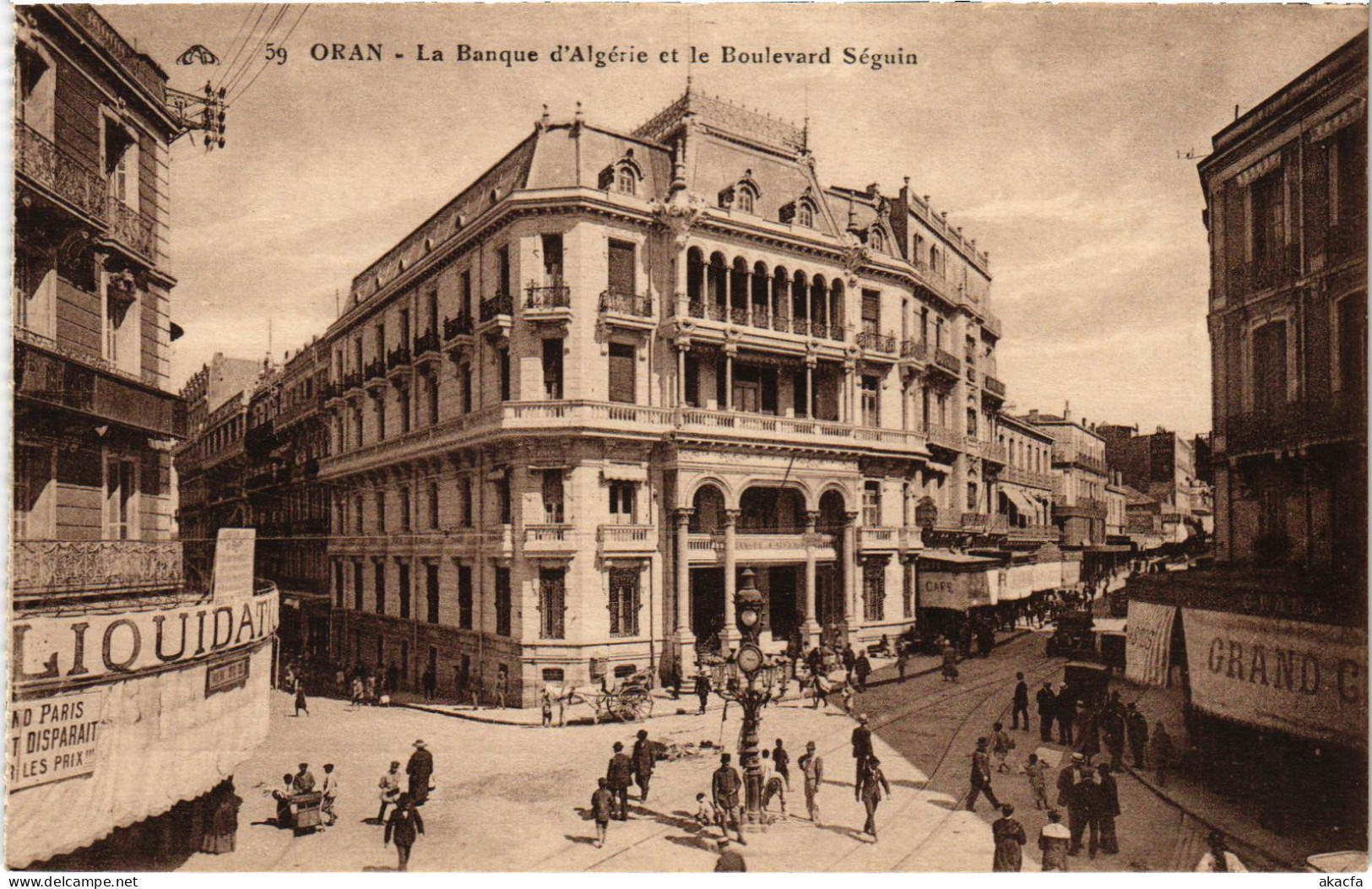 CPA AK ORAN Banque D'Algerie - Boulevard Seguin ALGERIA (1388552) - Oran