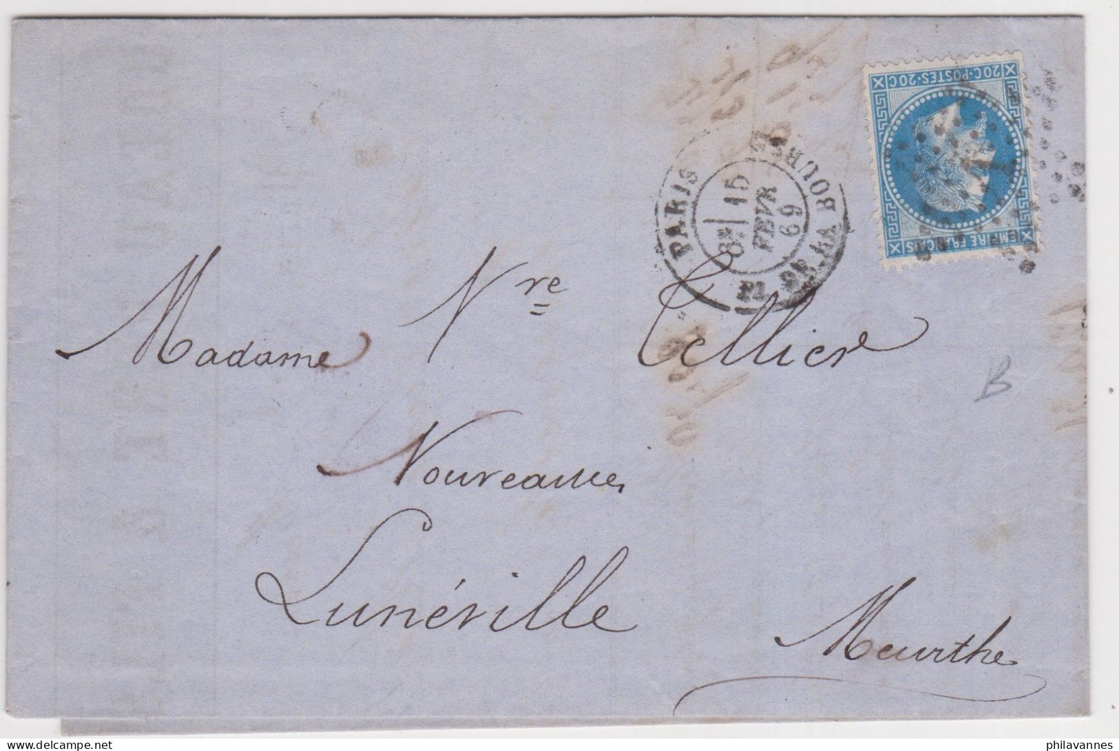 PARIS, 1869, étoile 1 Sur Napoléon N°29 ( SN24/86/8.3) - 1849-1876: Classic Period