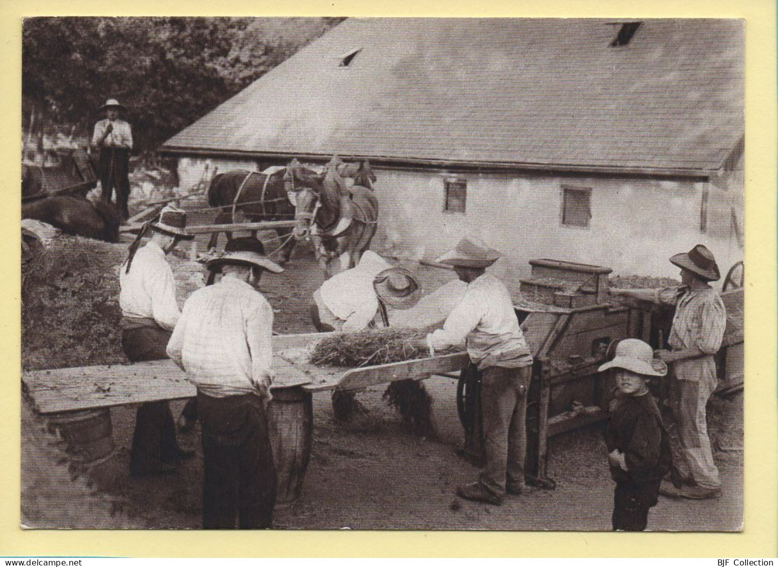 Le Battage Du Blé / Bretagne D'hier (voir Scan Recto/verso) - Farmers