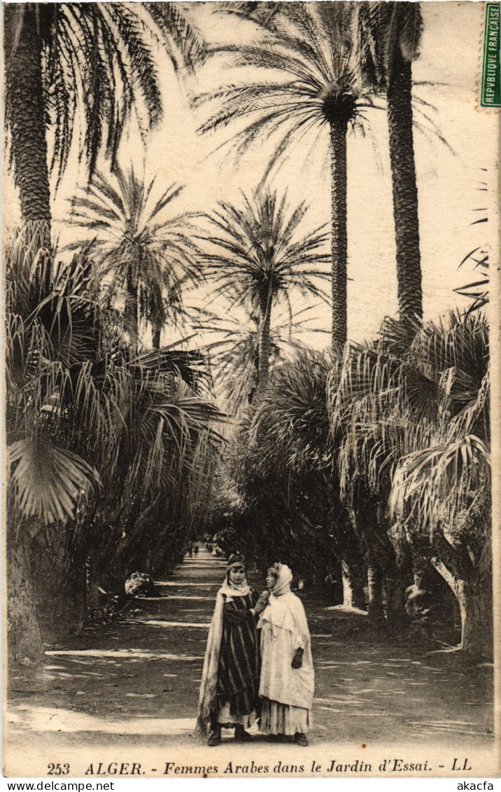 CPA AK ALGER Femmes Arabes Dans Le Jardin D'Essai ALGERIA (1389415) - Algeri