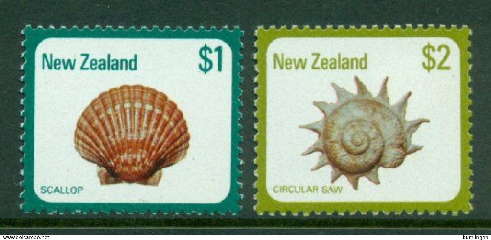 NEW ZEALAND 1979 Mi 786-86** Sea Shells [B918] - Mundo Aquatico