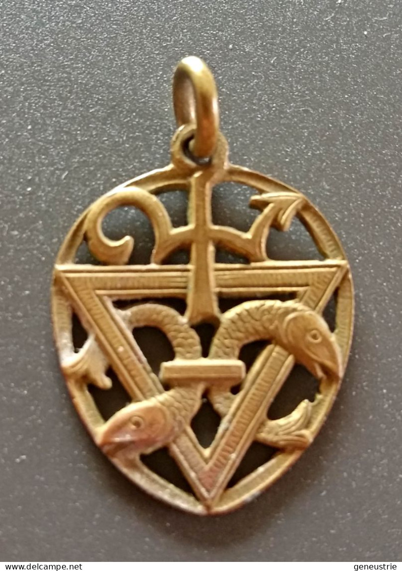 Pendentif Médaille ésotérique à Déterminer "Deux Poissons" - Religion & Esotérisme