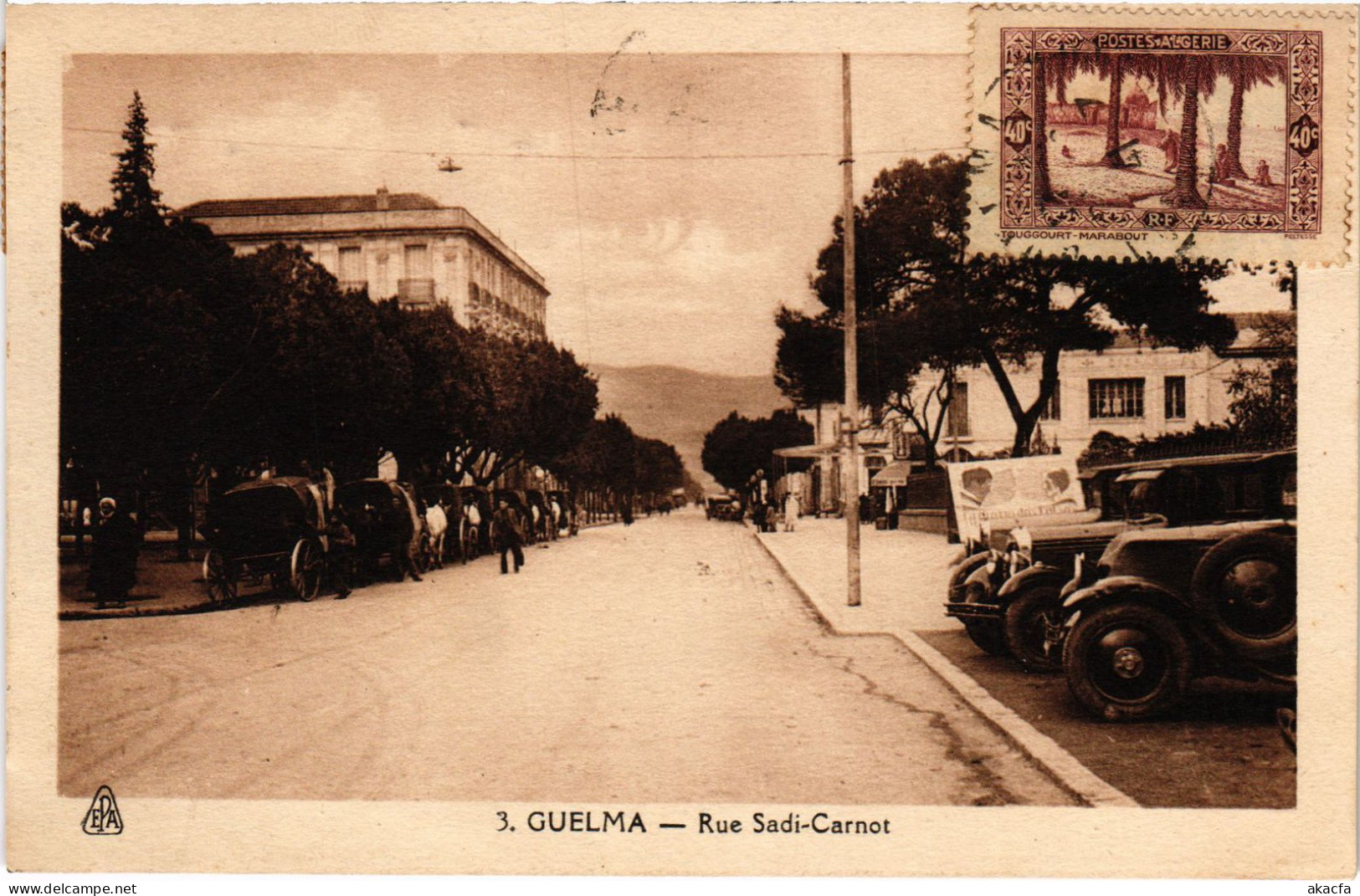 CPA AK GUELMA Rue Sadi-Carnot ALGERIA (1389322) - Guelma