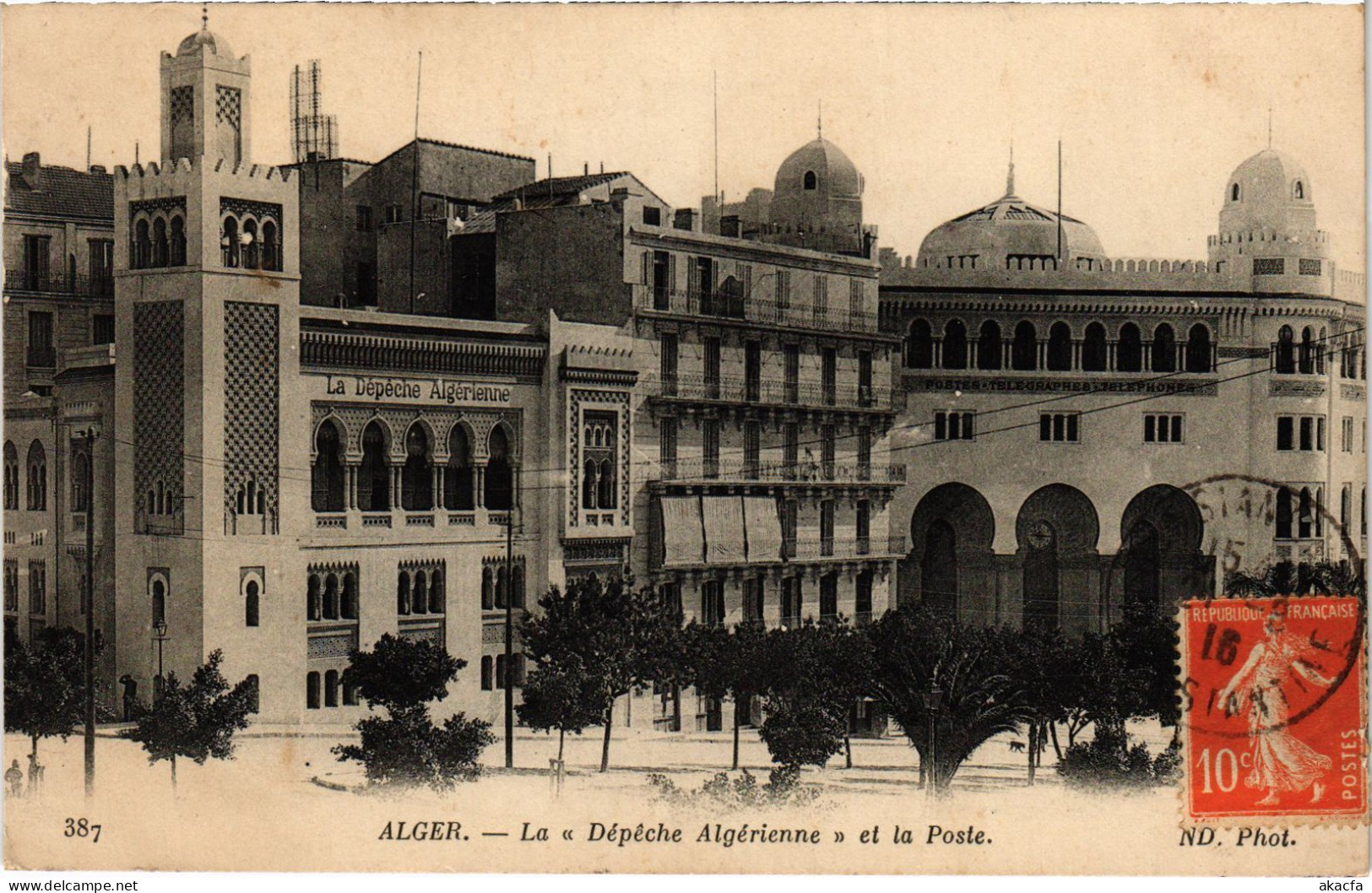 CPA AK ALGER La Depeche Algerienne Et La Poste ALGERIA (1389311) - Algeri