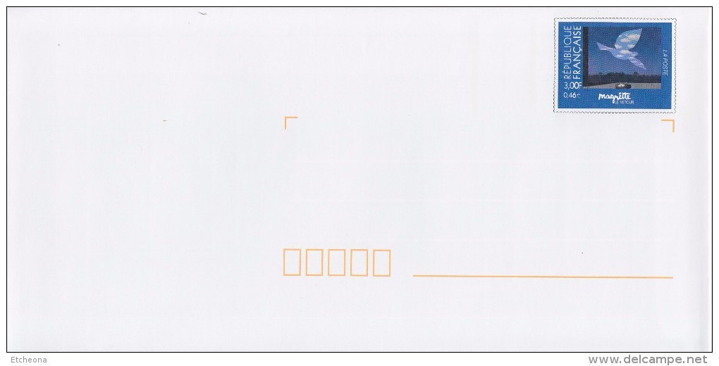 René Magritte Enveloppe Entier Type Du 3145 Neuf 3,00f & 0.46€ Le Retour France-Belgique Centenaire De Sa Naissance - Listos A Ser Enviados: Otros (1995-...)