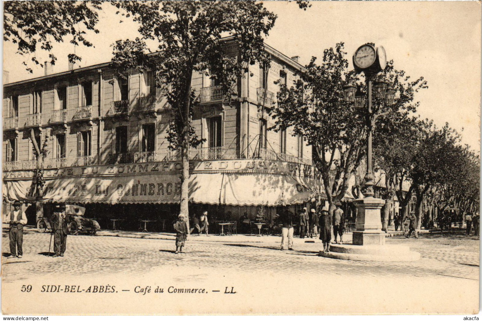 CPA AK SIDI-BEL-ABBES Cafe Du Commerce ALGERIA (1389222) - Sidi-bel-Abbès