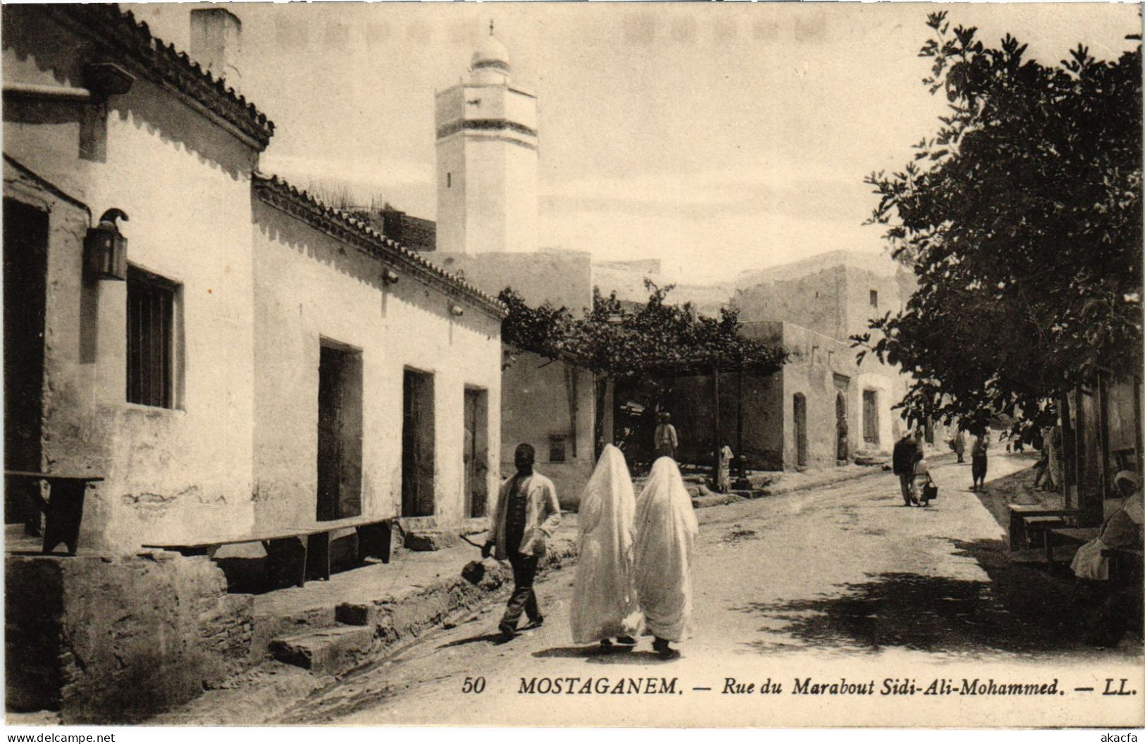 CPA AK MOSTAGANEM Rue Du Marabout Sidi-Ali-Mohammed ALGERIA (1389210) - Mostaganem