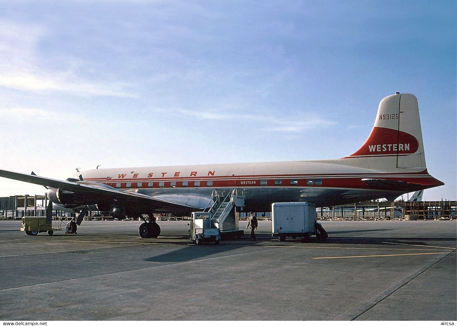 Aviation Postcard-WGA-1463 WESTERN AIRLINES Douglas DC-6 - 1946-....: Modern Era