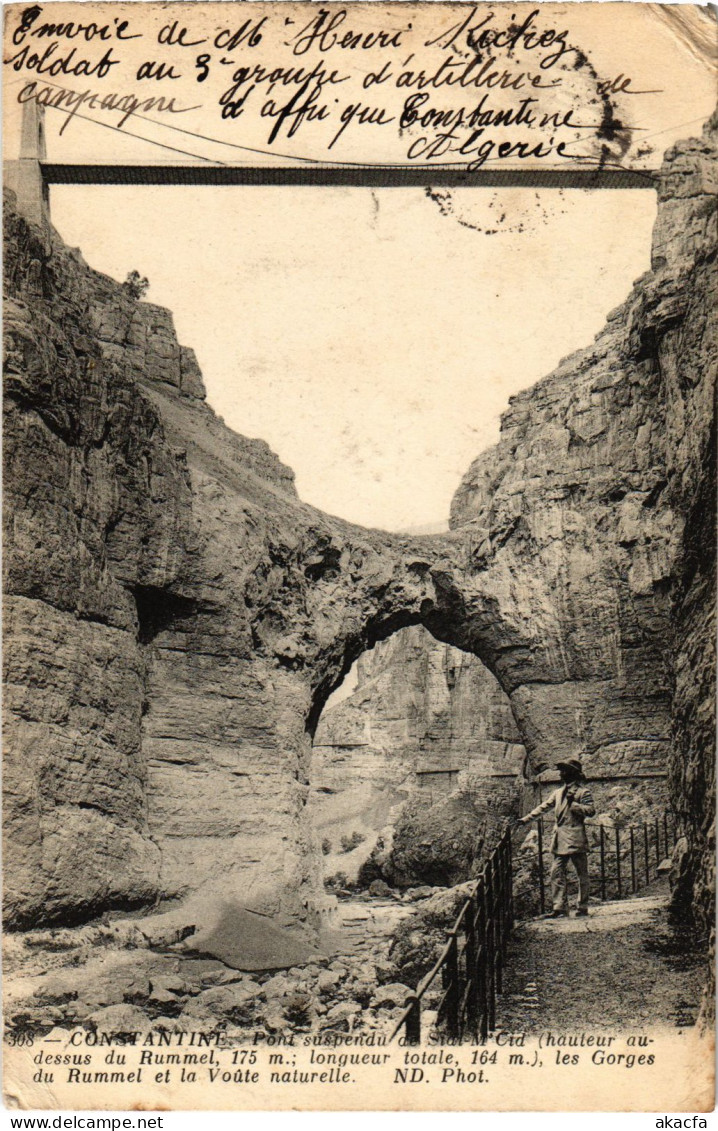 CPA AK CONSTANTINE Pont Suspendu De Sidi-M'Cid ALGERIA (1389089) - Constantine