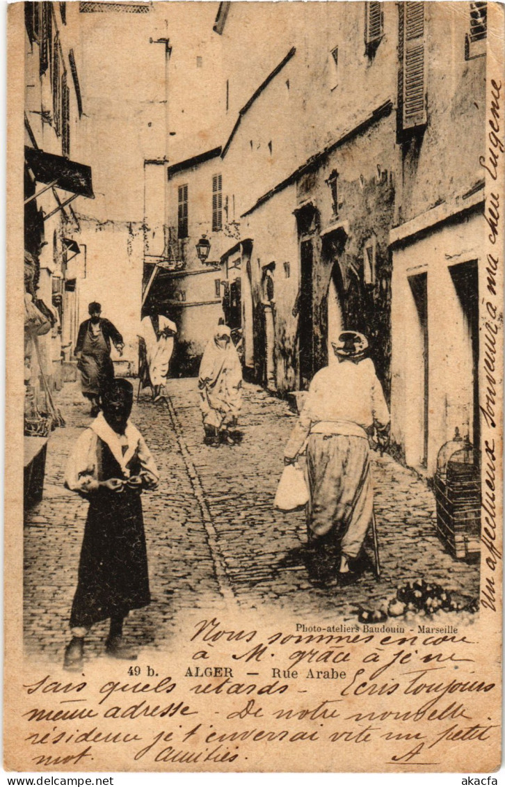 CPA AK ALGER Rue Arabe ALGERIA (1389069) - Algeri