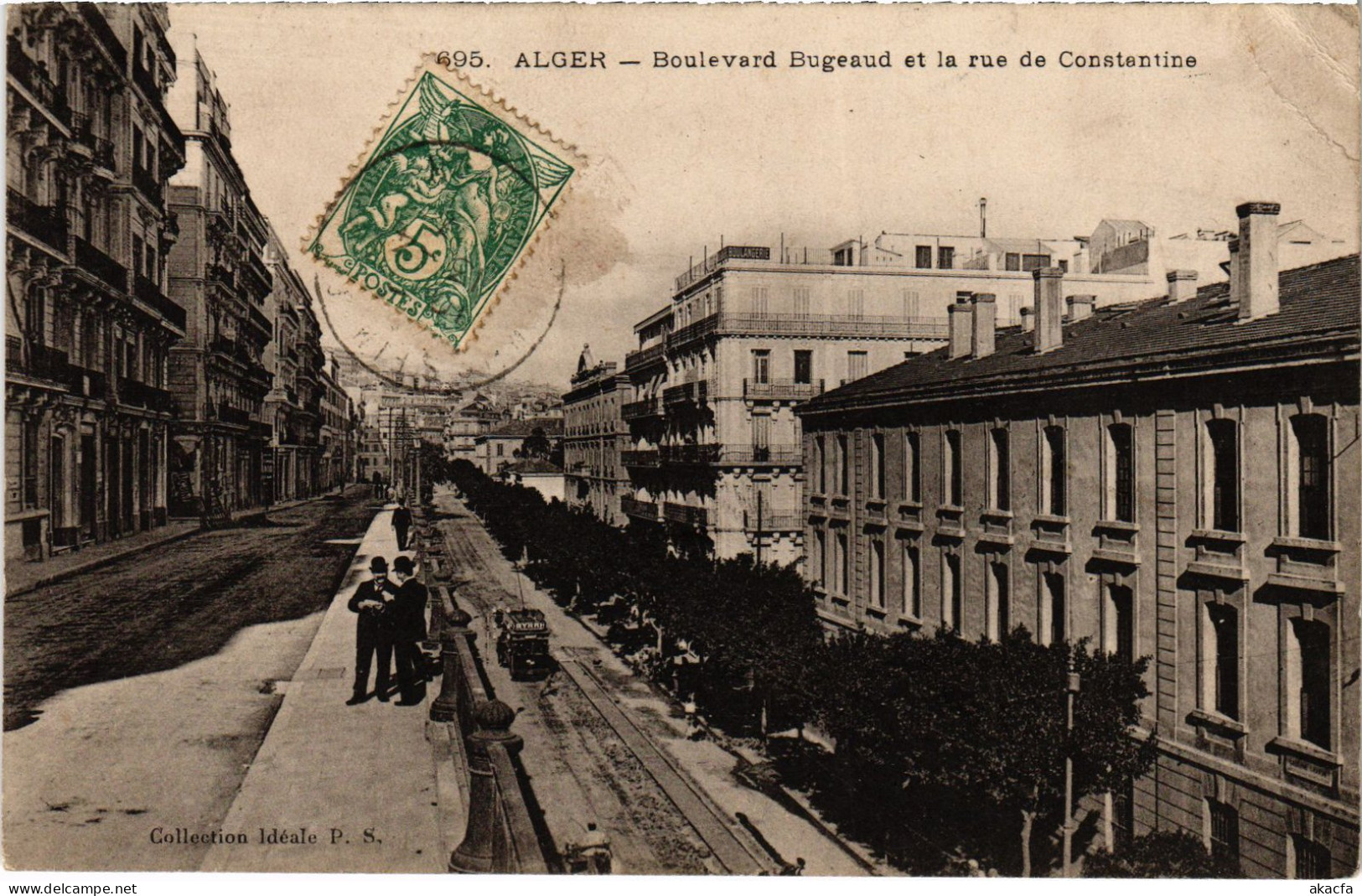 CPA AK ALGER Boulevard Bugeaud Et La Rue De Contantine ALGERIA (1389027) - Algeri