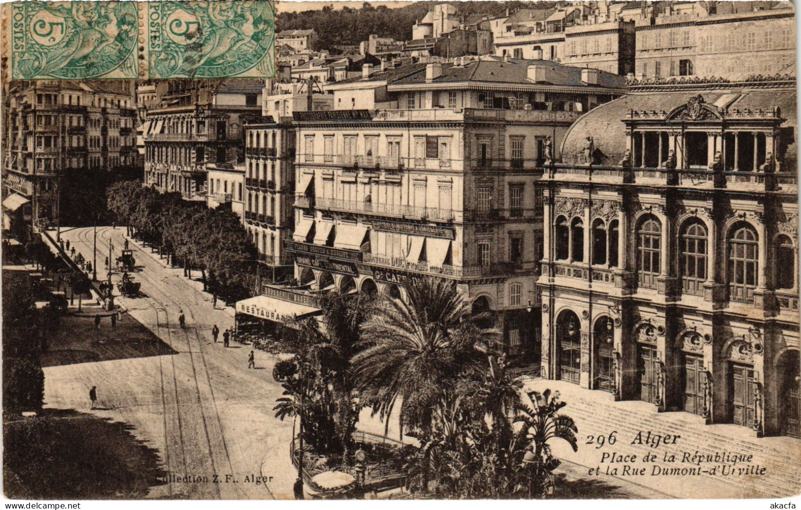 CPA AK ALGER Place De La Republique - Rue Dumont-d'Urville ALGERIA (1389028) - Algeri