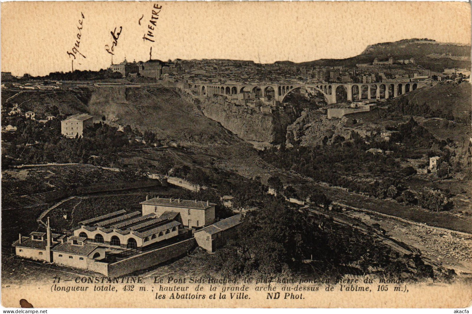 CPA AK CONSTANTINE Pont Sidi-Rached - Abattoirs Et La Ville ALGERIA (1389016) - Constantine