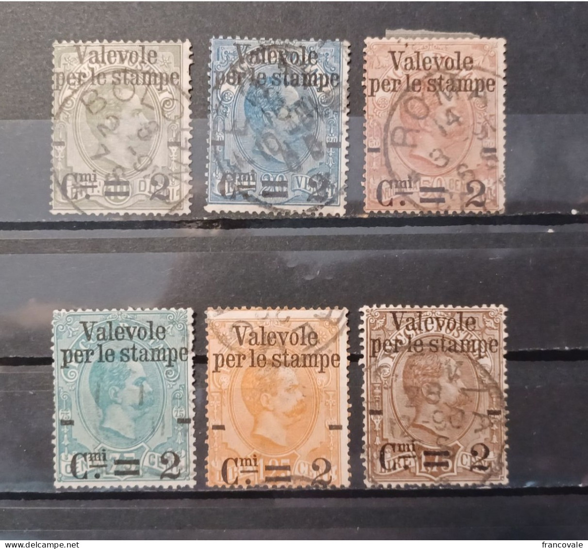 Italia L1304 Regno 1890 50-55 Valevoli Per Le Stampe Sovrastampati Serie Completa Usata - Afgestempeld