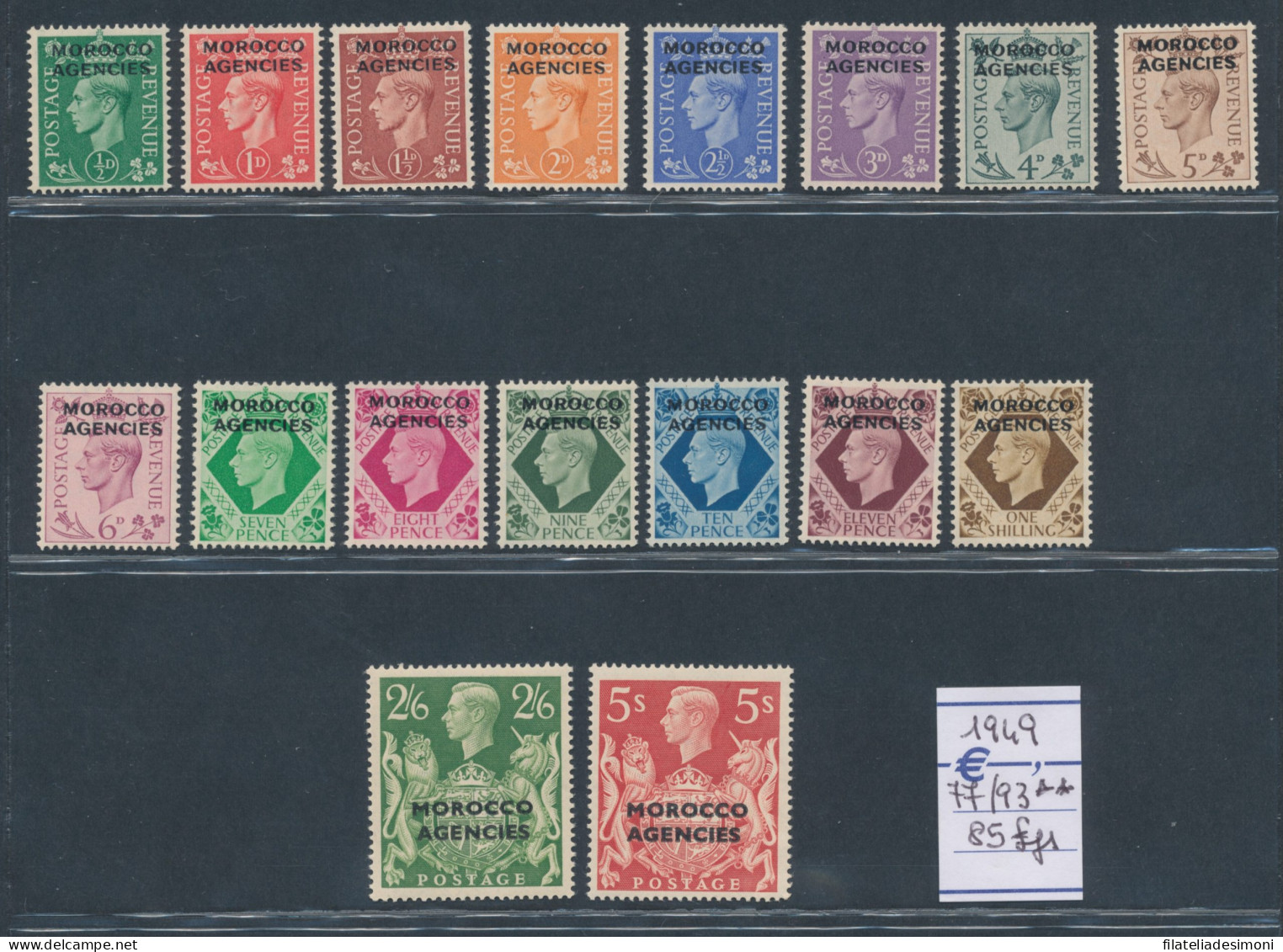 1949 Morocco Agencies - Stanley Gibbons N. 77/93 - MNH** - Other & Unclassified