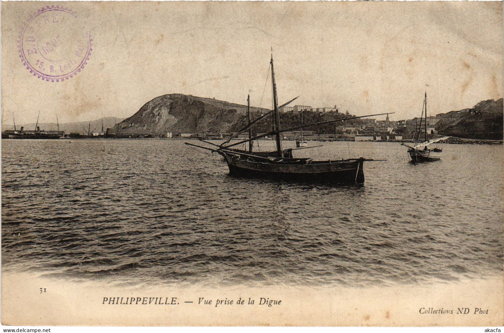 CPA AK PHILIPPEVILLE Vue Prise De La Digue ALGERIA (1389905) - Skikda (Philippeville)