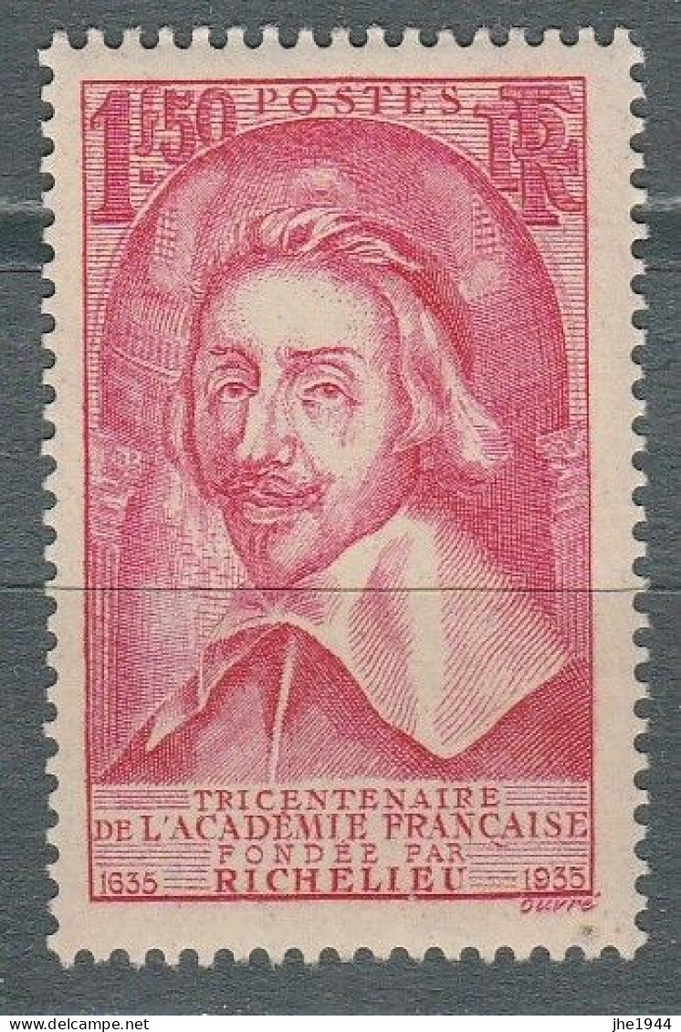 France N° 305 ** Tricentenaire Académie Française - Unused Stamps