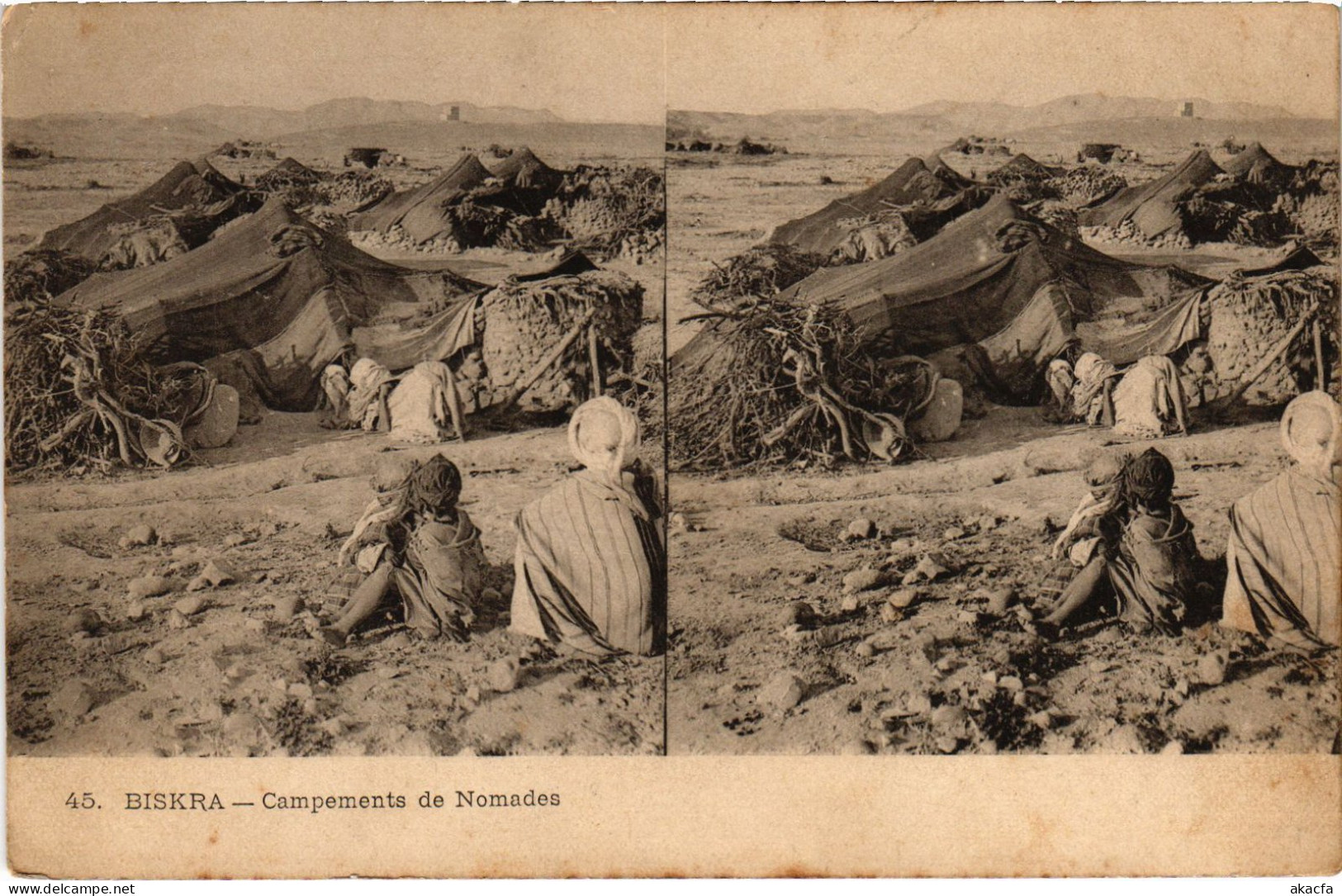 CPA AK BISKRA Campements De Nomades - Stereo Pc ALGERIA (1389871) - Biskra