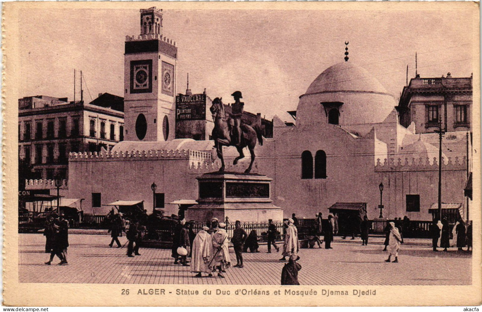 CPA AK ALGER Mosquee Djemad Djedid - Statue Du Duc D'Orleans ALGERIA (1389864) - Algeri