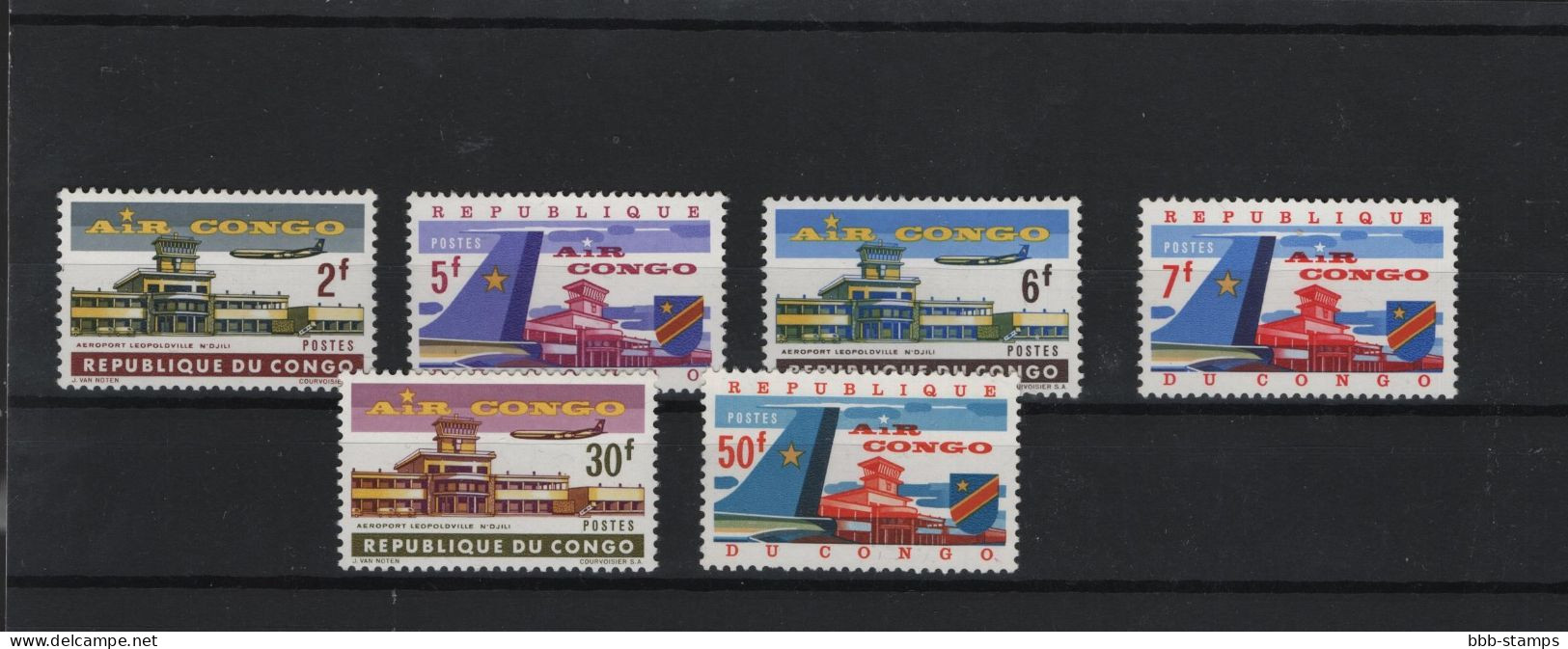 Kongo Kinshasa Michel Cat.No. Mnh/**  145/150 - Unused Stamps
