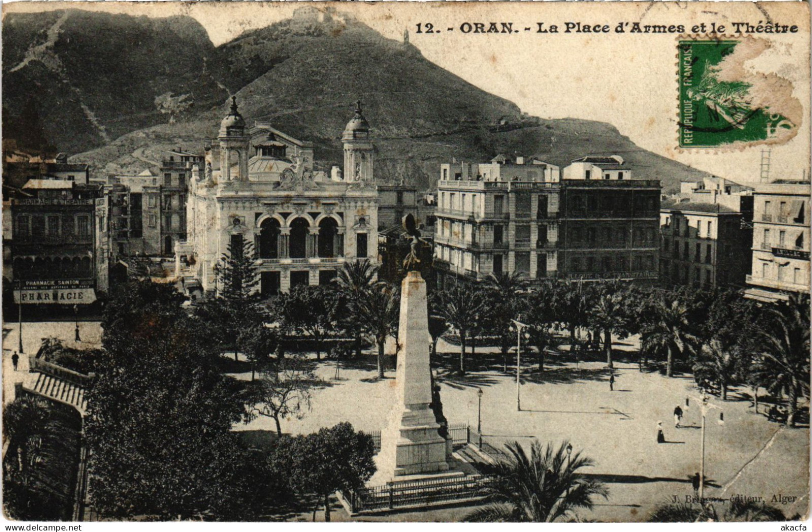 CPA AK ORAN Place D'Armes - Theatre ALGERIA (1389607) - Oran