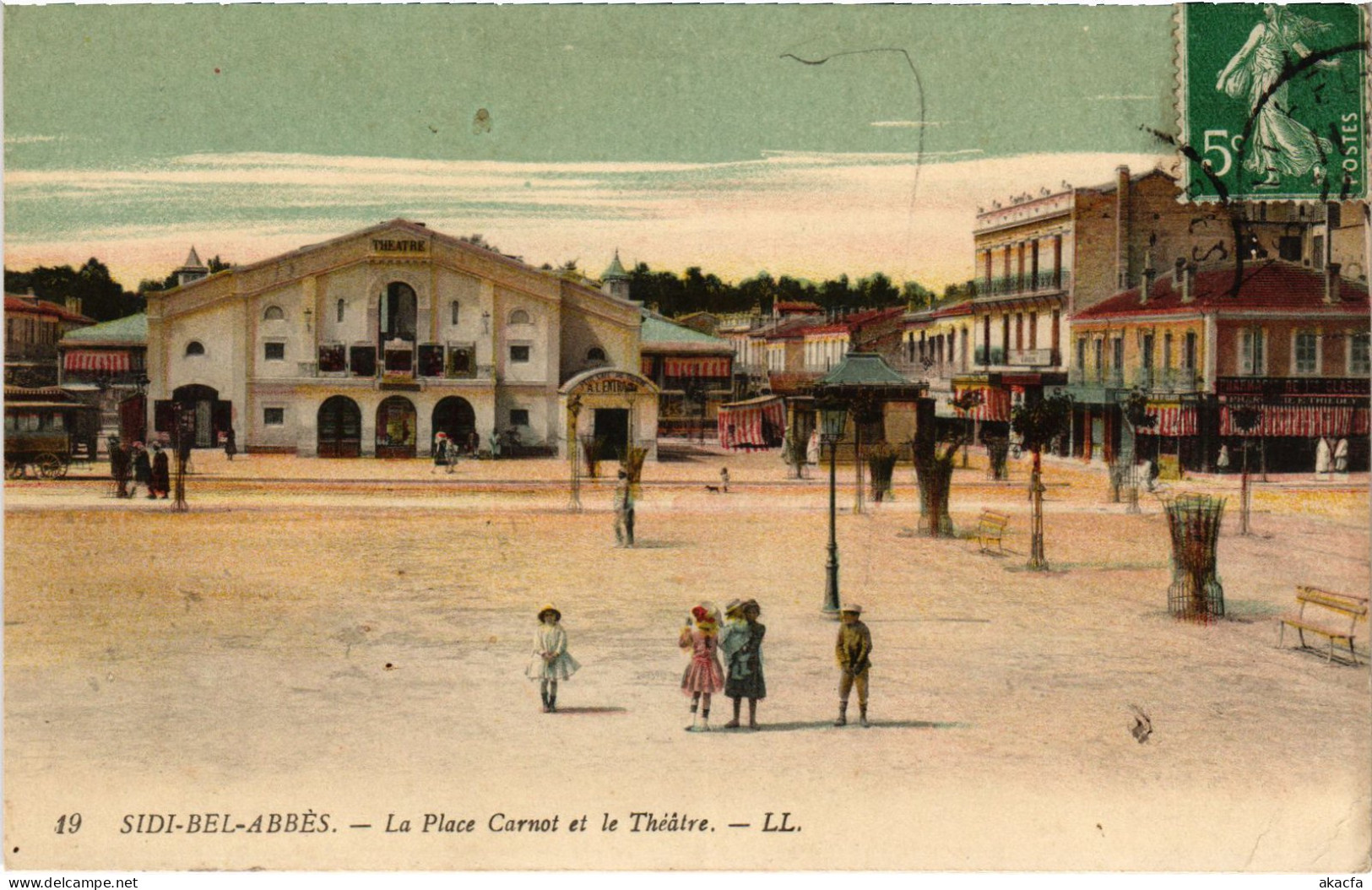 CPA AK SIDI-BEL-ABBES Place Carnot - Theatre ALGERIA (1389597) - Sidi-bel-Abbès
