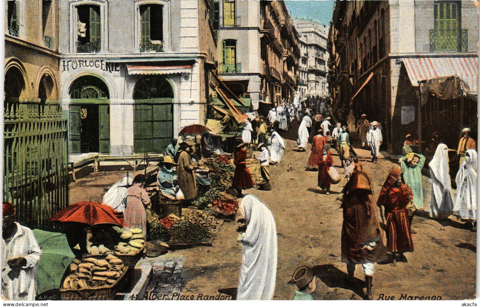 CPA AK ALGER Place Randon Et Rue Marengo ALGERIA (1389540) - Algerien