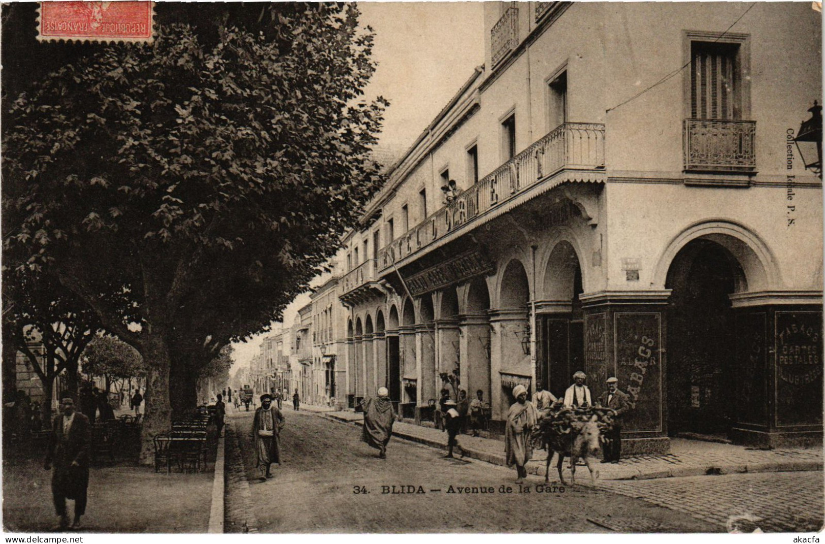 CPA AK BLIDA Avenue De La Gare ALGERIA (1389521) - Blida