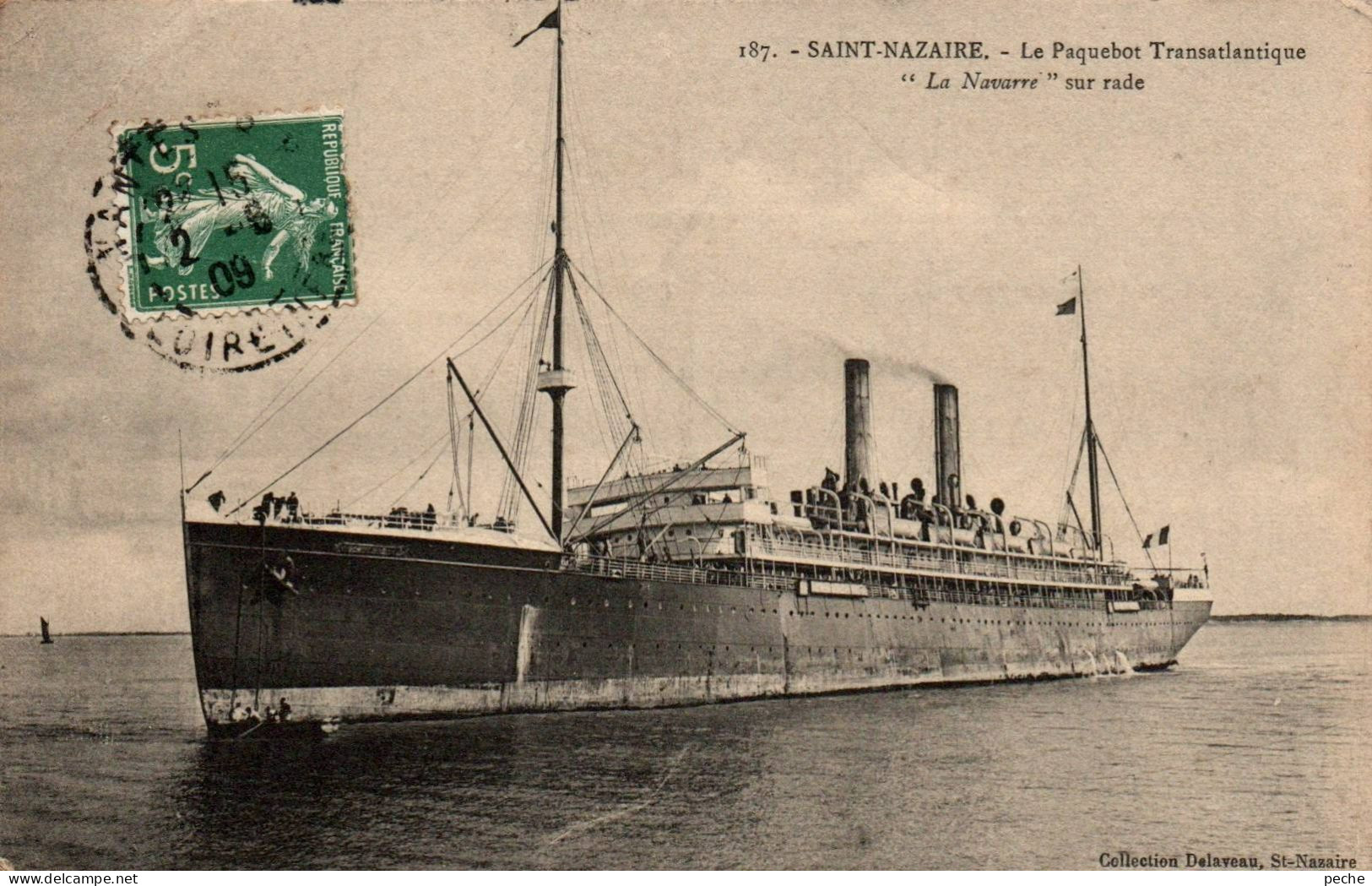 N°1591 W -cpa Saint Nazaire -"le Navarre" Sur Rade- - Paquebots