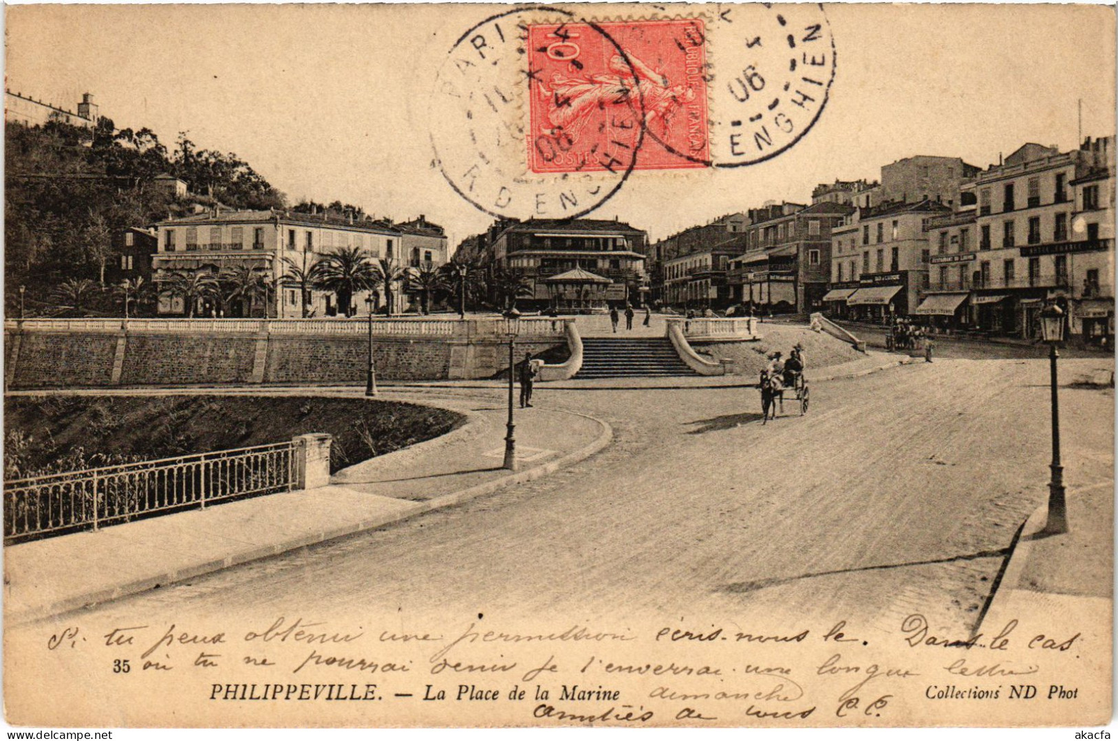 CPA AK PHILIPPEVILLE La Place De La Marine ALGERIA (1389500) - Skikda (Philippeville)