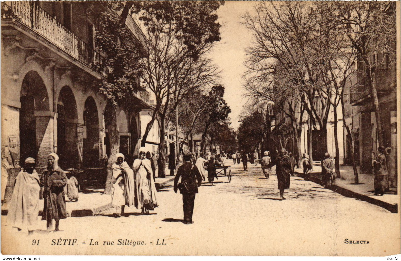 CPA AK SETIF Rue Sillegue ALGERIA (1389497) - Sétif
