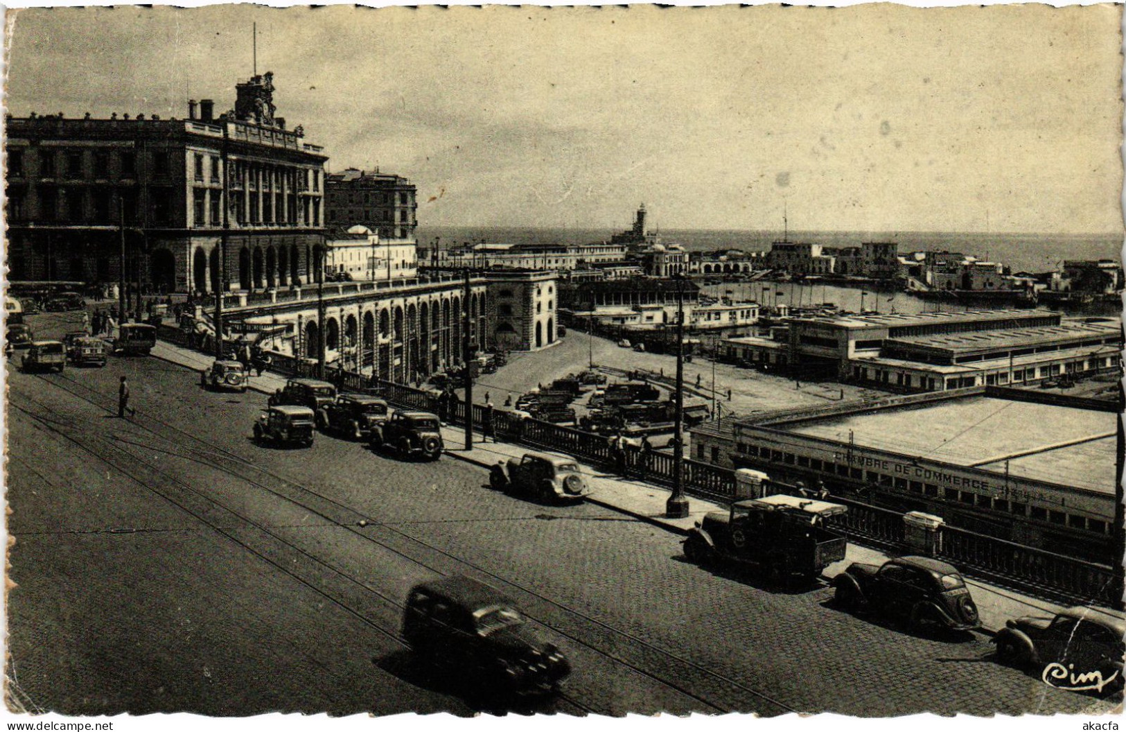 CPA AK ALGER Echappee Sur Le Port - Les Quais - La Bourse ALGERIA (1389469) - Alger