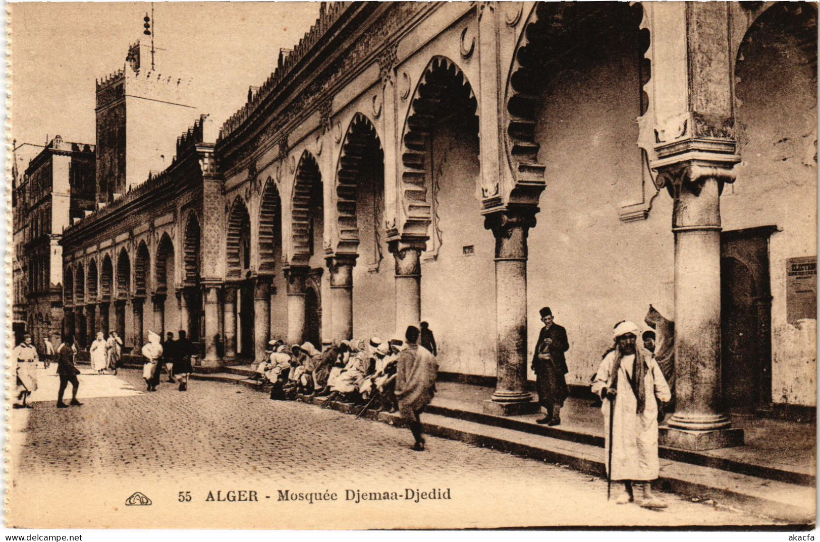 CPA AK ALGER Mosquee Djemaa-Djedid - Statue De Duc D'Orleans ALGERIA (1389454) - Algiers