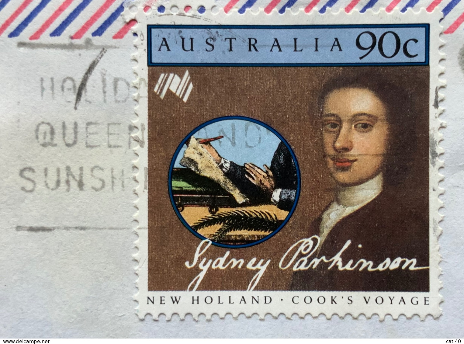 SYDNEY PARCHINSON - AUSTRALIA 90 C. Su Busta AIR MAIL  TO ITALY - Kostums