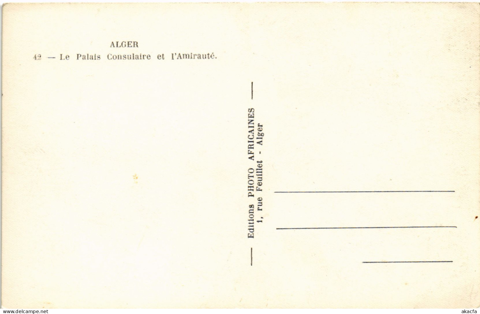 CPA AK ALGER Palais Consulaire - Amiraure ALGERIA (1389442) - Algerien