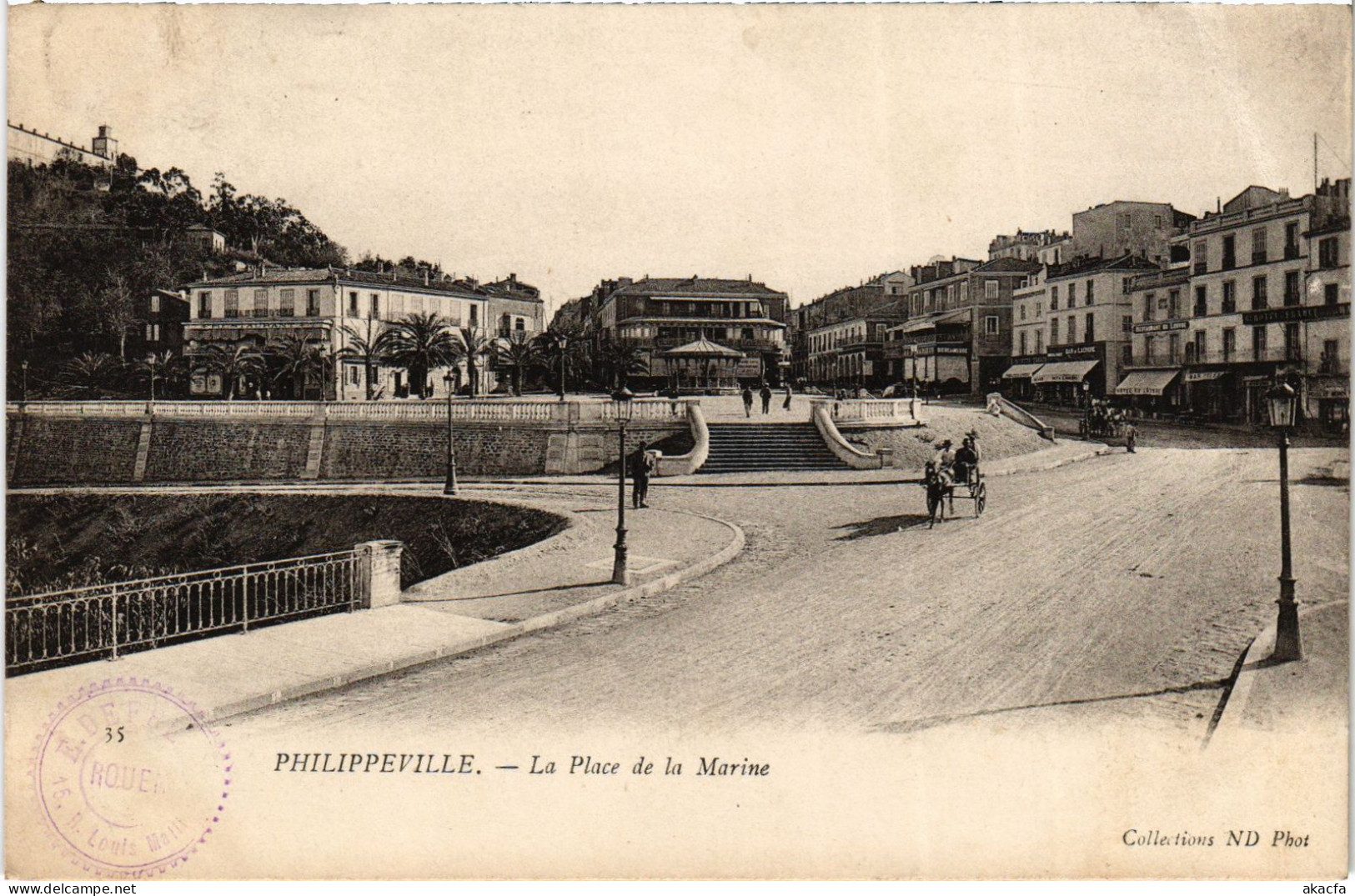 CPA AK PHILIPPEVILLE La Place De La Marine ALGERIA (1389940) - Skikda (Philippeville)