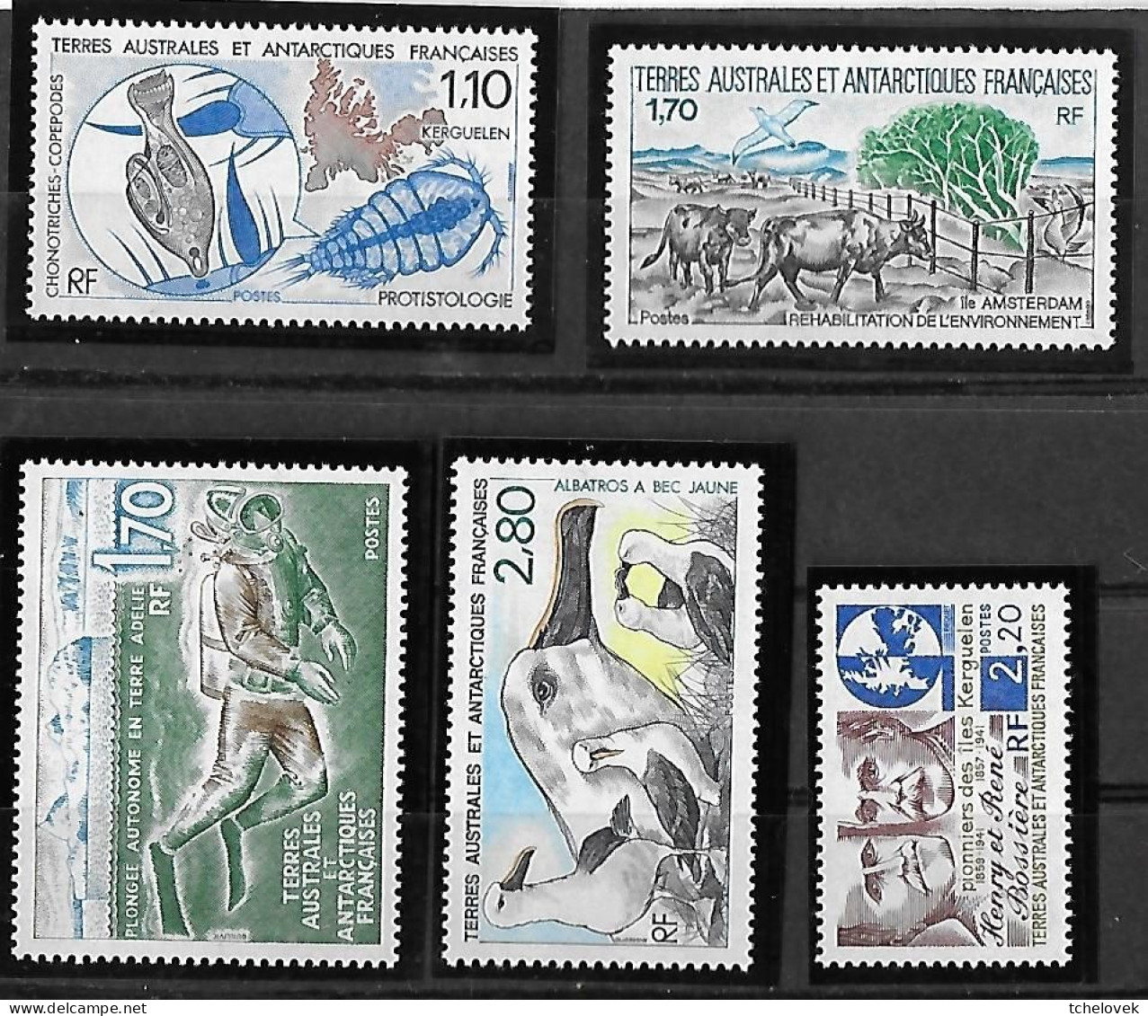 TAAF FSAT. Yt N° 144, 145 & Yt 146, 147, 148, 149, 150 - Unused Stamps