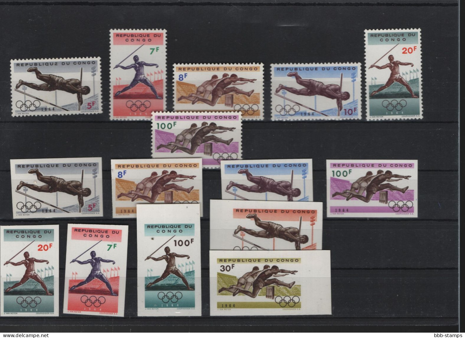 Kongo Kinshasa Michel Cat.No. Mnh/**  169/174 A/B + Sheet 5 Olympia - Unused Stamps