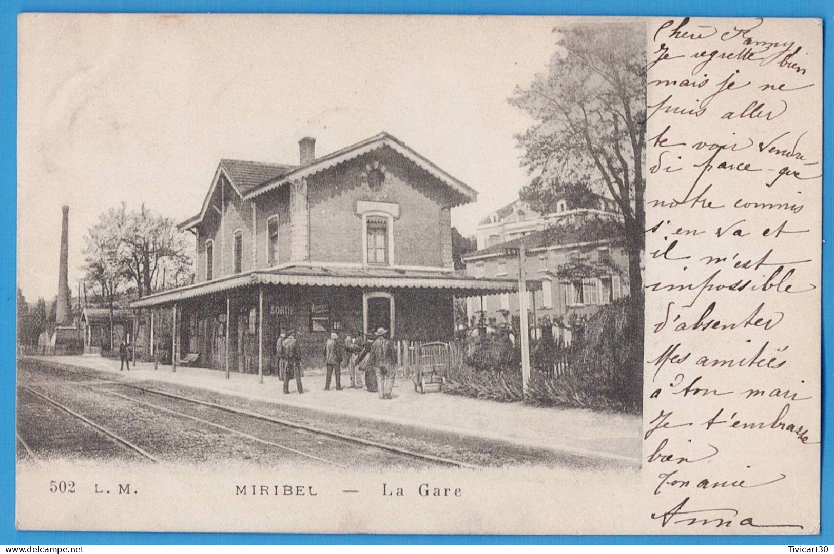 CPA AIN (01) - MIRIBEL - LA GARE - Unclassified