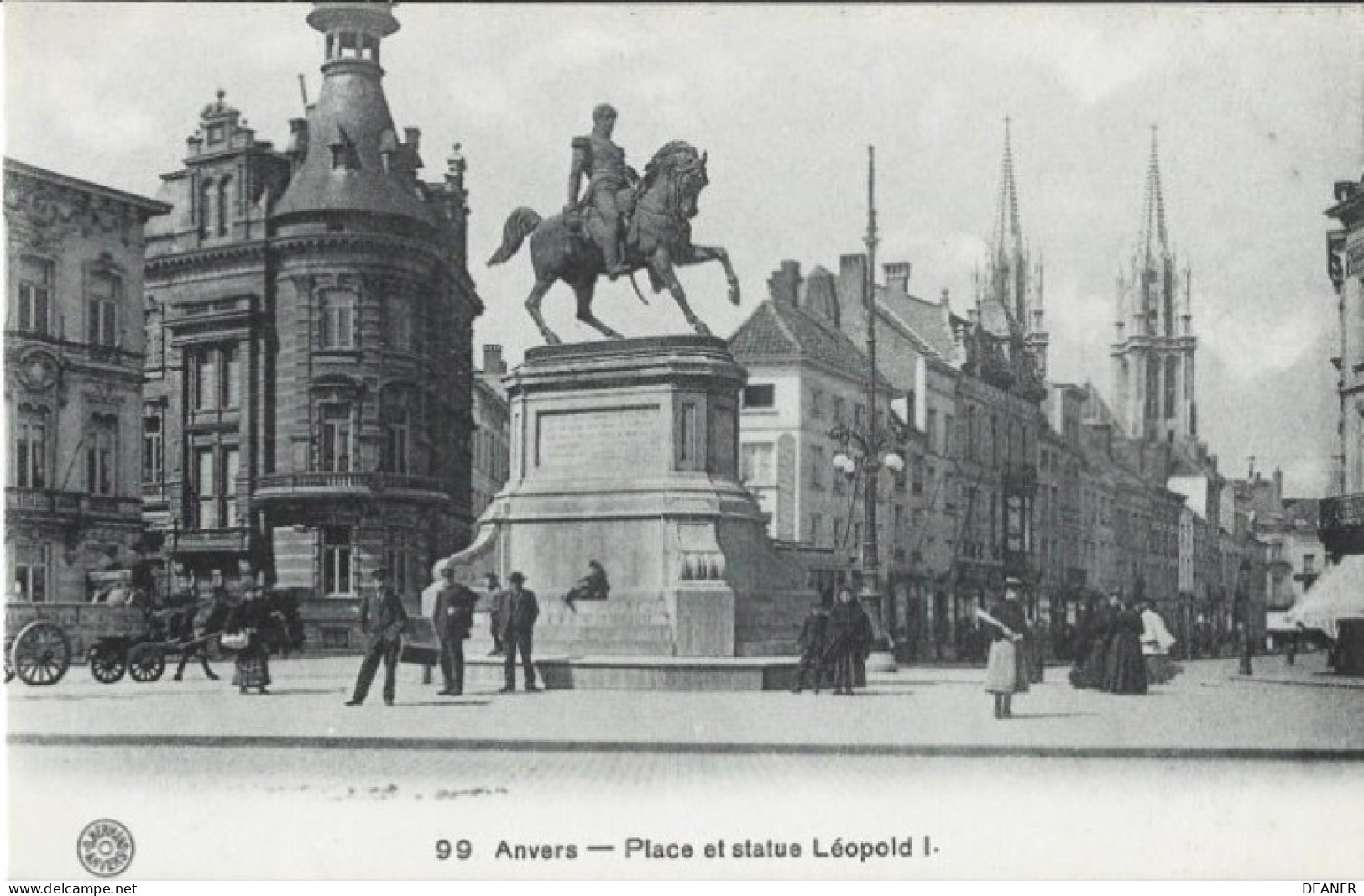 ANVERS : Place Et Statue Léopold Ier. Carte Impeccable. - Antwerpen