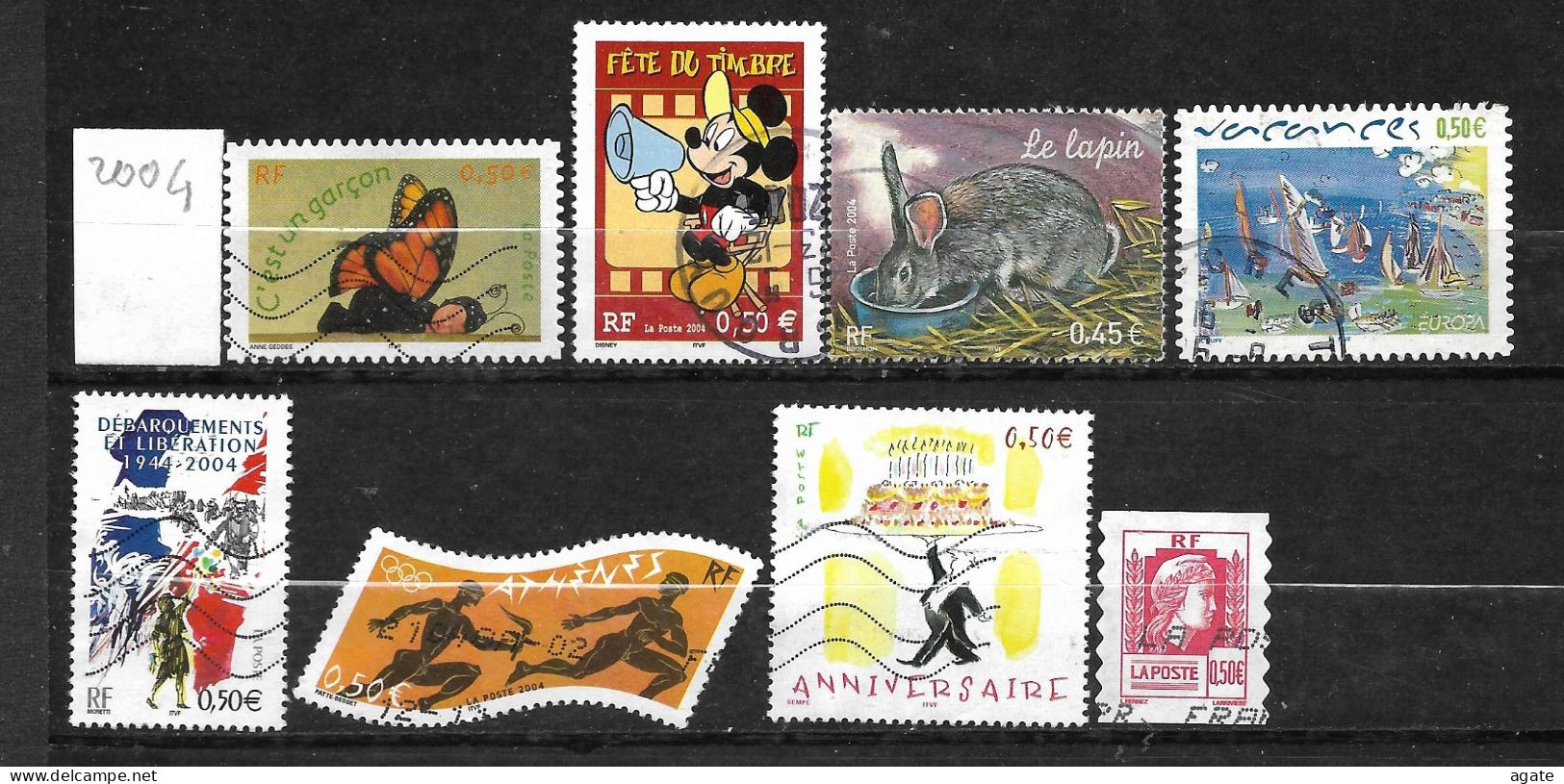 Entre 3635 Et 3716 Lot De 8 Timbres (2004) Oblitéré - Oblitérés