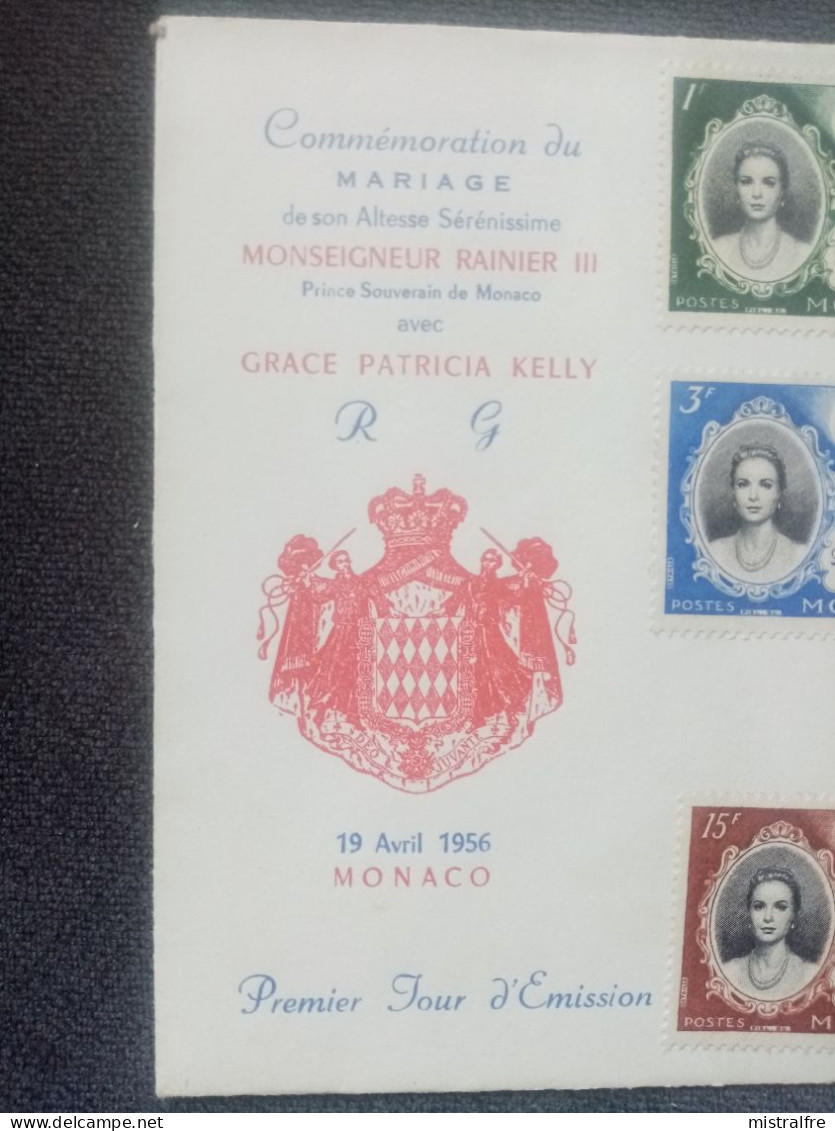 MONACO. 1956. Lettre Mariage De RAINIER III Et GRACE KELLY. 19 Avril 1956. - Covers & Documents