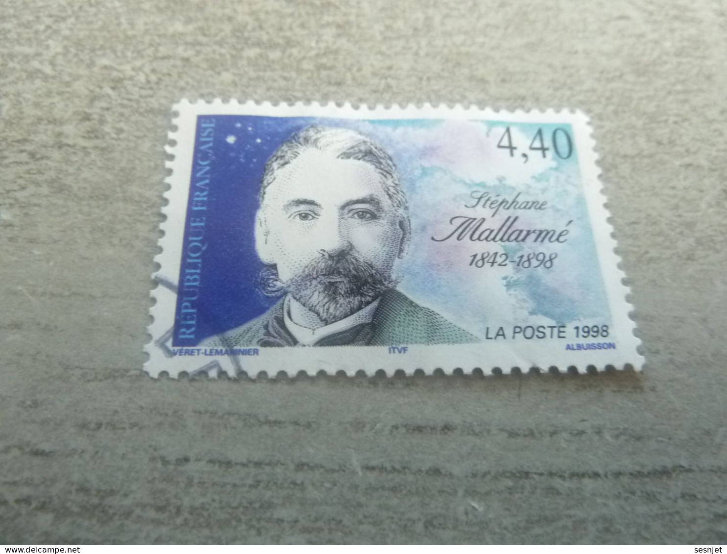 Stéphane Mallarmé (1842-1898) Poête - 4f.40 - Yt 3171 - Multicolore - Oblitéré - Année 1998 - - Usati