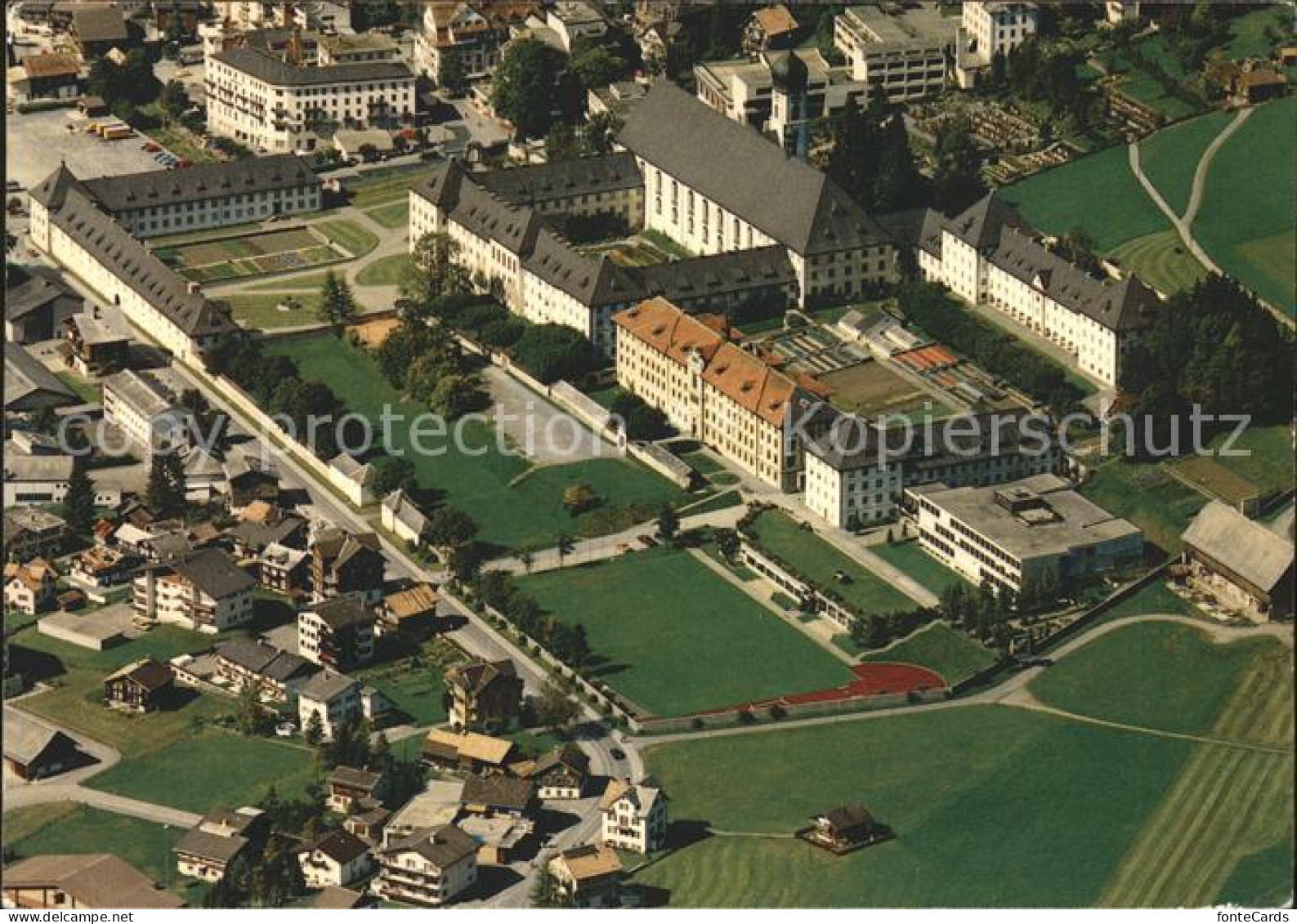 11907724 Engelberg OW Kloster Engelberg Fliegeraufnahme Engelberg - Otros & Sin Clasificación