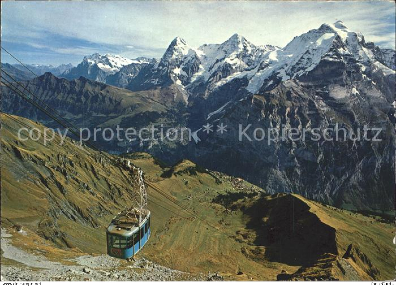 11907650 Muerren BE Schilthorn-Seilbahn Wetterhorn Eiger Moench Jungfrau Muerren - Sonstige & Ohne Zuordnung