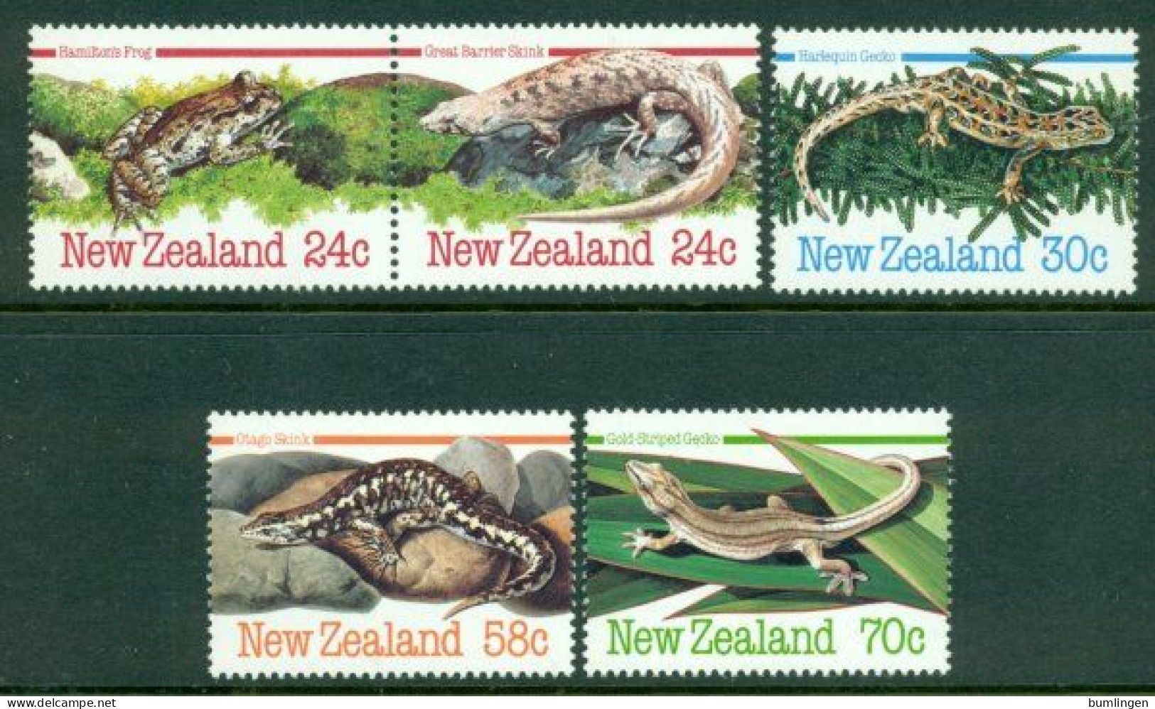NEW ZEALAND 1984 Mi 901-05 Incl Pair** Amphibians And Reptiles [B942] - Andere & Zonder Classificatie