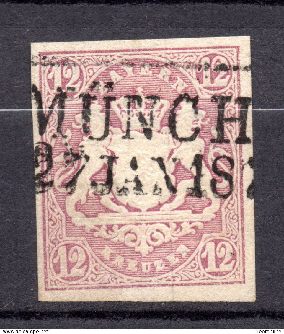 BAYERN - BAVARIE (GERMANY) 1867 - MICHEL 18 YVERT Nº 21 (12K)  USED - SIGNE 130€ - Used