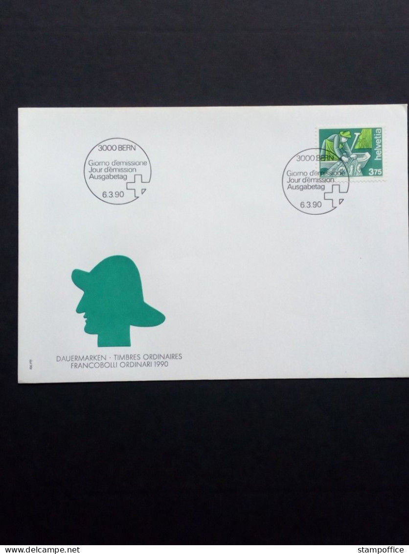 SCHWEIZ MI-NR. 1413 FDC MENSCH UND BERUF 1990 FISCHER - FDC